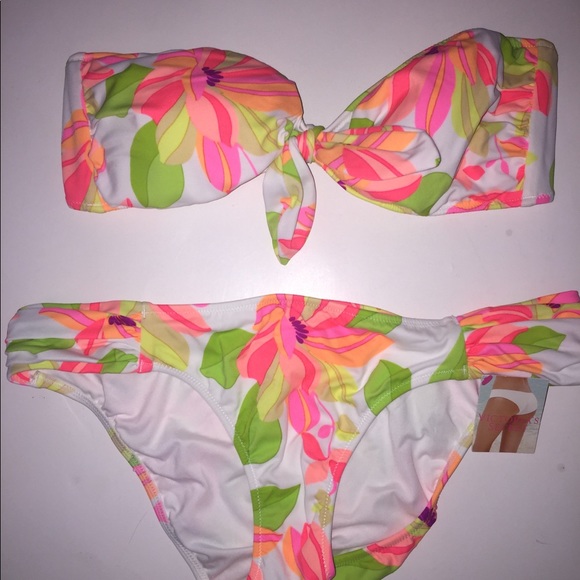 Neon Floral Victoria’s Secret Bikini Swim Wear - Picture 2 of 8